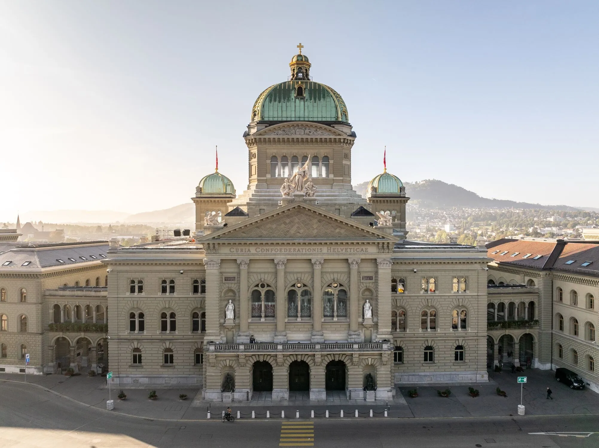 Le Palais fédéral, à Berne, vu de l’extérieur